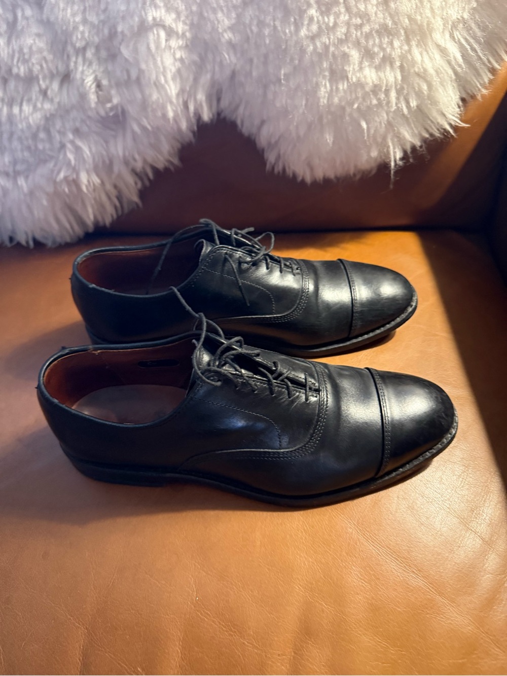 Men's Black Leather Allen Edmonds Park Avenue Size 8
